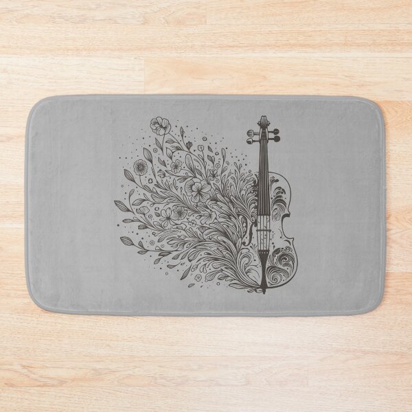 Item preview, Floral Cello Swirl Silhouette Art designed and sold by BRU Design.