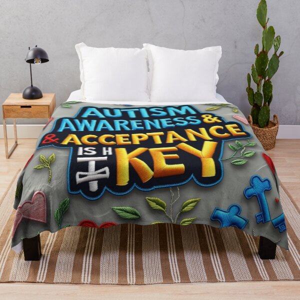 Item preview, Autism Awareness Acceptance is Key Support and Inclusion Design designed and sold by ArtDesignTp.