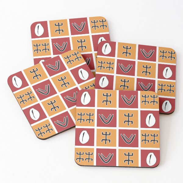 Item preview, Bogolan Orange Pattern designed and sold by Wolagno.