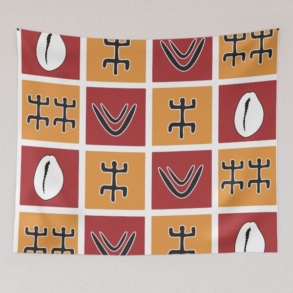 Item preview, Bogolan Orange Pattern designed and sold by Wolagno.