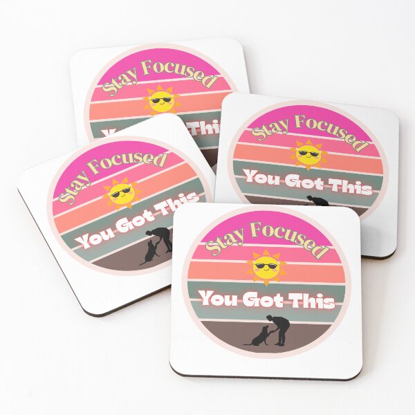 Item preview, Stay Focused – You Got This – Retro Motivation with Dog Silhouette designed and sold by Homecrate01.