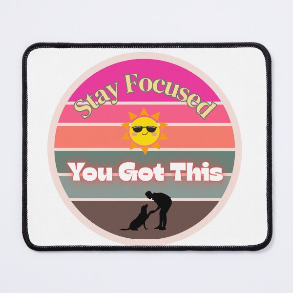 Item preview, Stay Focused – You Got This – Retro Motivation with Dog Silhouette designed and sold by Homecrate01.