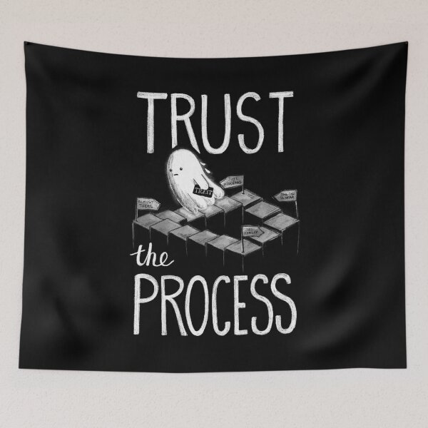 Item preview, Trust the Process - Existential Dead Ironic Ghost designed and sold by littleclyde.