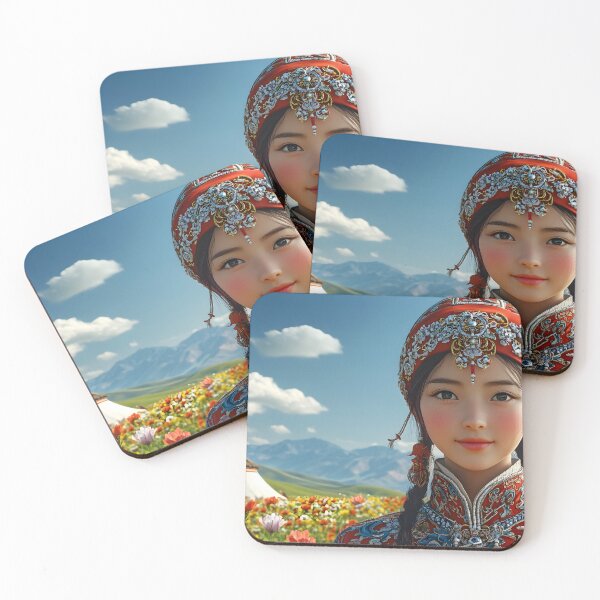 Item preview, Charming Young Woman in Traditional Attire Outdoors designed and sold by Artessie.