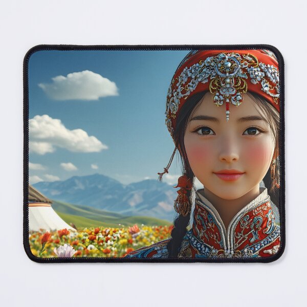 Item preview, Charming Young Woman in Traditional Attire Outdoors designed and sold by Artessie.