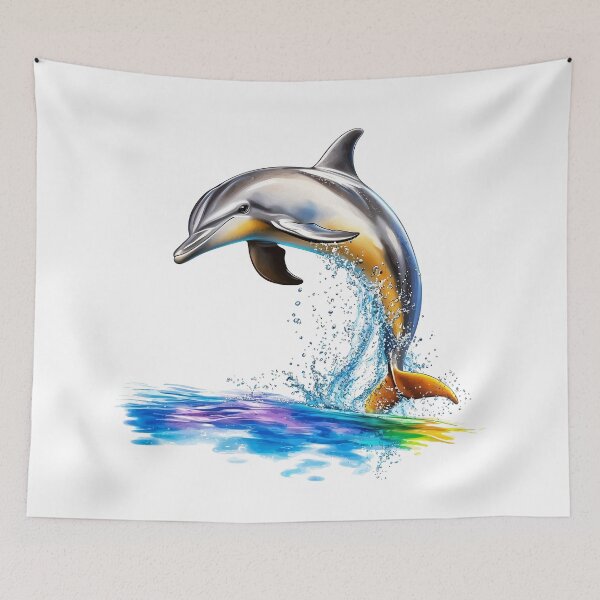 Item preview, Rainbow Dolphin Splash designed and sold by silp159.
