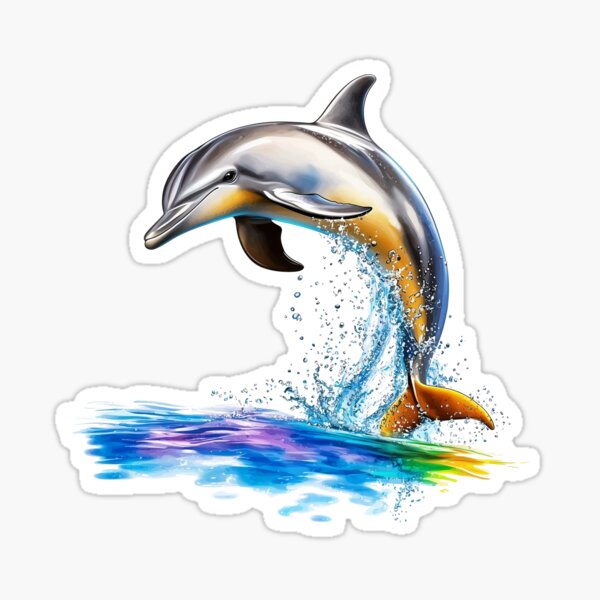 Item preview, Rainbow Dolphin Splash designed and sold by silp159.