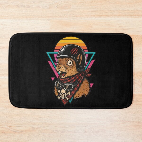 Item preview, Crazy Squirrel Biker Helmet Vaporwave Retro designed and sold by TomFrontierArt.