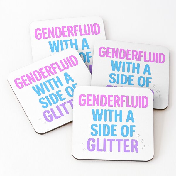 Item preview, Genderfluid With A Side Of Glitter – Neon Pride Art designed and sold by Haus Of Sin.