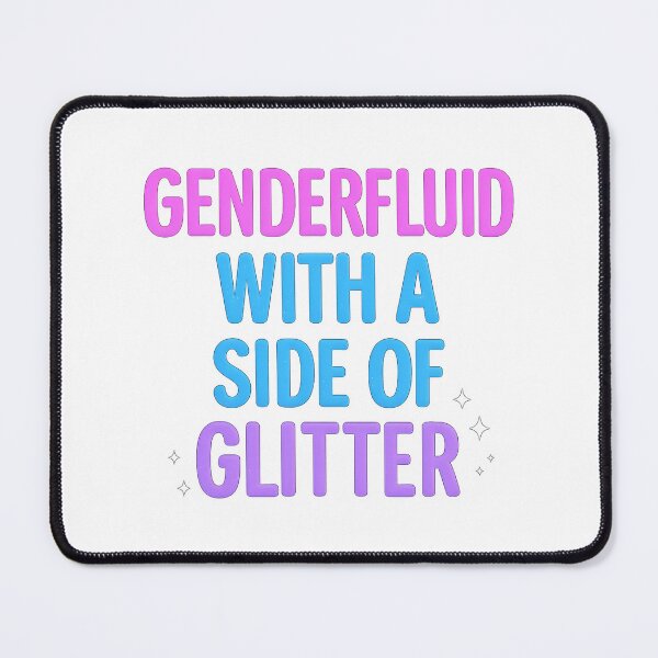 Item preview, Genderfluid With A Side Of Glitter – Neon Pride Art designed and sold by Haus Of Sin.