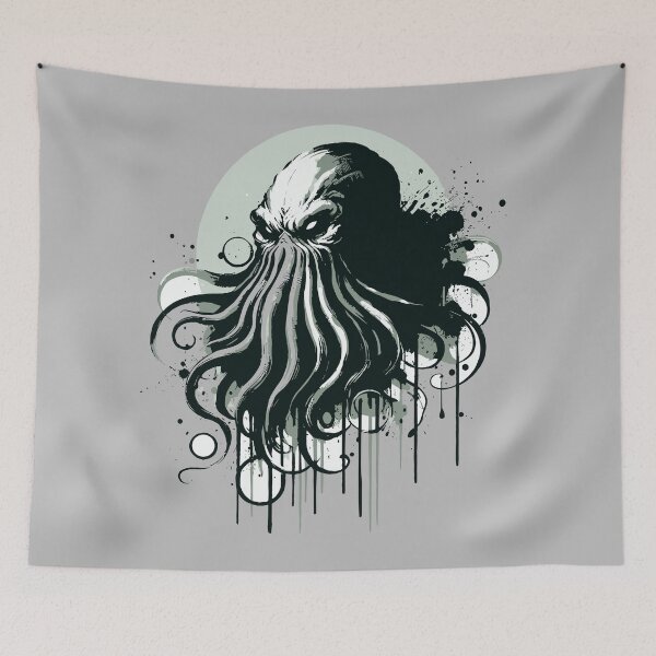 Artikelvorschau, Cthulhu-Tintenpinsel-Horror-Design entworfen und verkauft von BRU Design.