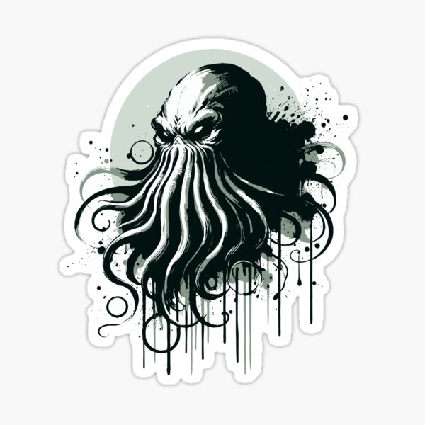 Item preview, Cthulhu Ink Brush Horror Design designed and sold by BRU Design.