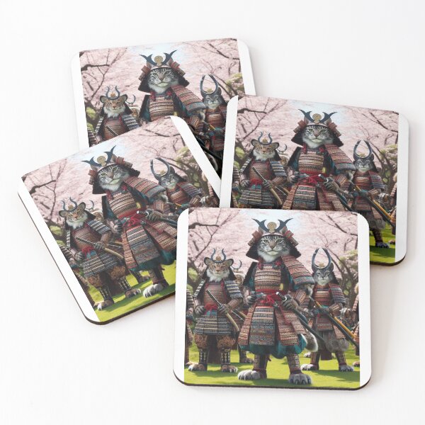Item preview, Samurai Feliforms – Warrior Cats in Ancient Armor designed and sold by ashokreddy343.