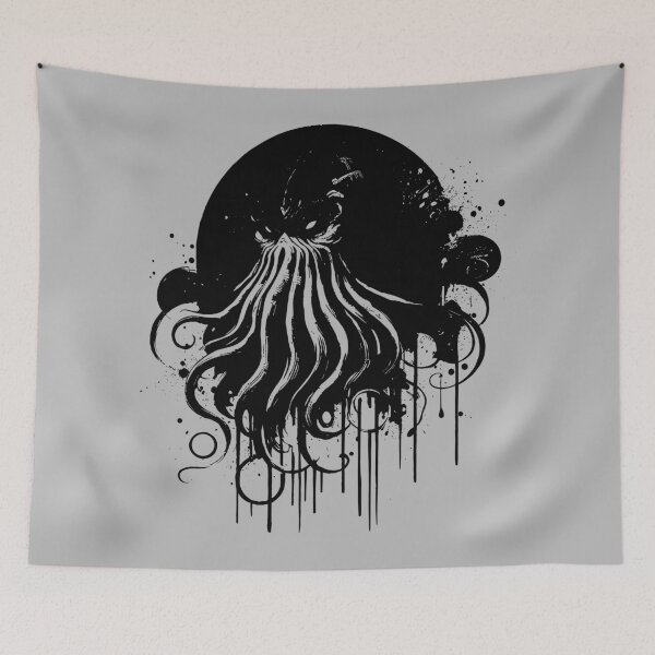 Artikelvorschau, Cthulhu Tentakel Silhouette Kunst entworfen und verkauft von BRU Design.