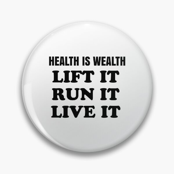 Item preview, Health Is Wealth Lift It Run It Live It | Gym Fitness Motivation Quote designed and sold by MONTRIS.