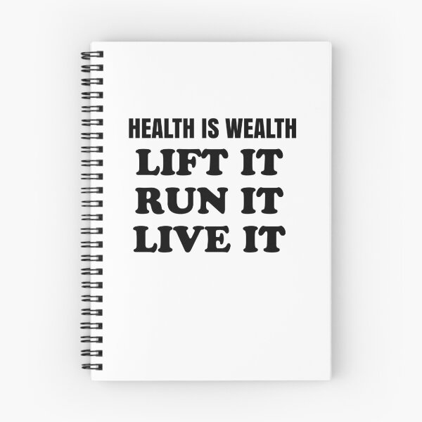 Item preview, Health Is Wealth Lift It Run It Live It | Gym Fitness Motivation Quote designed and sold by MONTRIS.