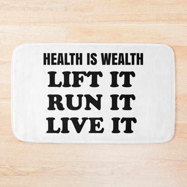 Item preview, Health Is Wealth Lift It Run It Live It | Gym Fitness Motivation Quote designed and sold by MONTRIS.