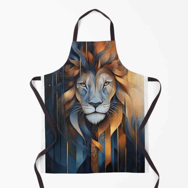 Item preview, Majestic Lion Abstract Art with Colorful Elements designed and sold by Artessie.