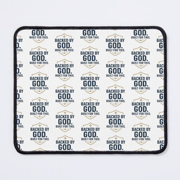 Item preview, Backed By God. Built For This – Bold Christian Empowerment Design designed and sold by astersgraphics.
