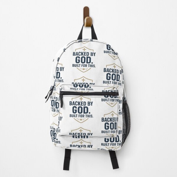 Item preview, Backed By God. Built For This – Bold Christian Empowerment Design designed and sold by astersgraphics.