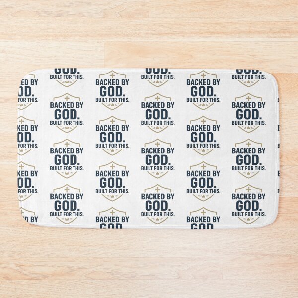 Item preview, Backed By God. Built For This – Bold Christian Empowerment Design designed and sold by astersgraphics.