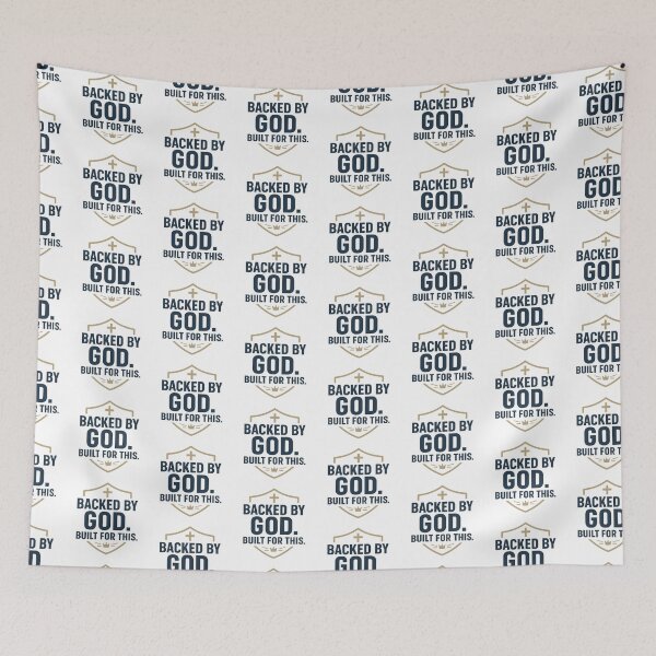 Item preview, Backed By God. Built For This – Bold Christian Empowerment Design designed and sold by astersgraphics.