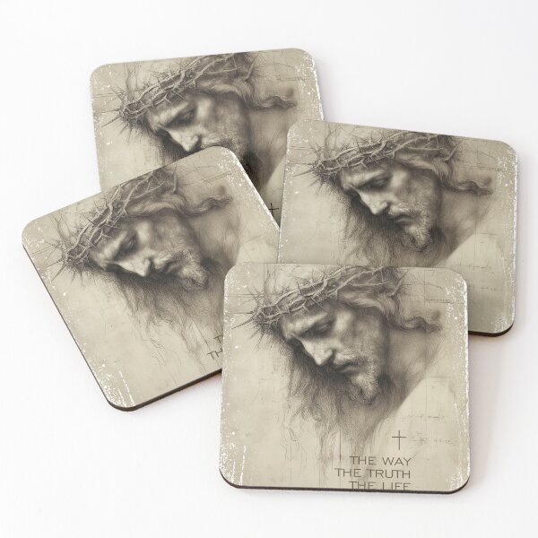Item preview, DaVinci sketch JESUS wearing a crown - the way, the truth, the life designed and sold by Gaviani Design Studio.