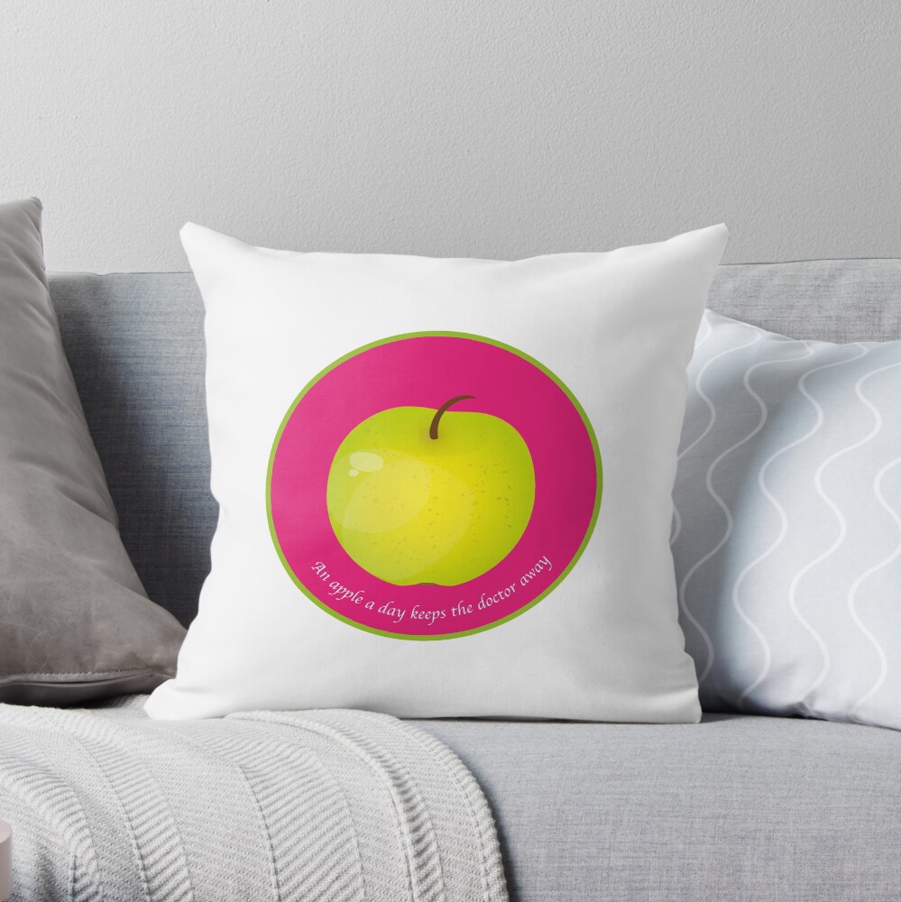 Coussin « An apple a day keeps the Doctor away»