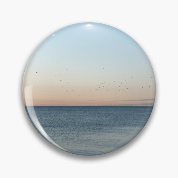 Item preview, Pale Pink Dawn with Seagull Flock Flyover designed and sold by Georgia Mizuleva.