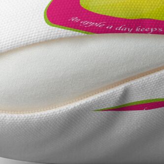Coussin de sol ''An apple a day keeps the Doctor away' : autre vue