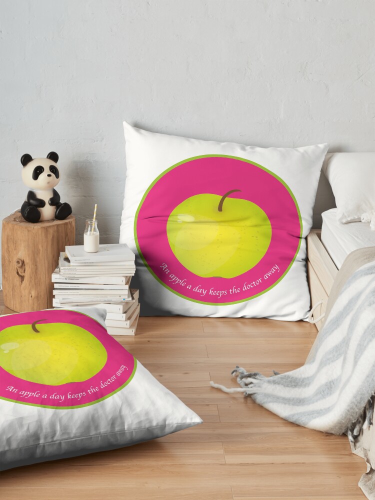Coussin de sol ''An apple a day keeps the Doctor away' : autre vue