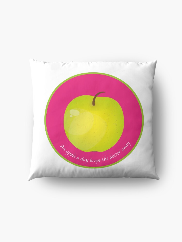 Coussin de sol ''An apple a day keeps the Doctor away' : autre vue