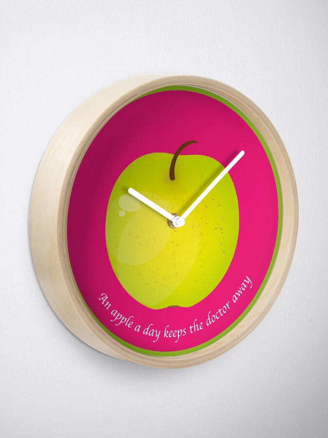Horloge 'An apple a day keeps the Doctor away' : autre vue