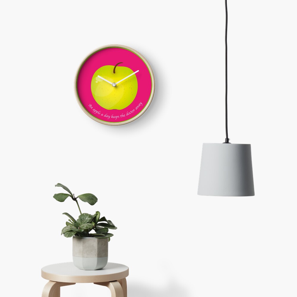 Horloge « An apple a day keeps the Doctor away»
