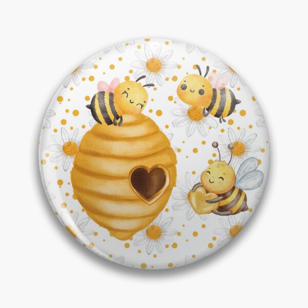 Artikelvorschau, Niedliche Bienen auf Gänseblümchen nahtlose Hintergrund entworfen und verkauft von Fantacaroo Designs.