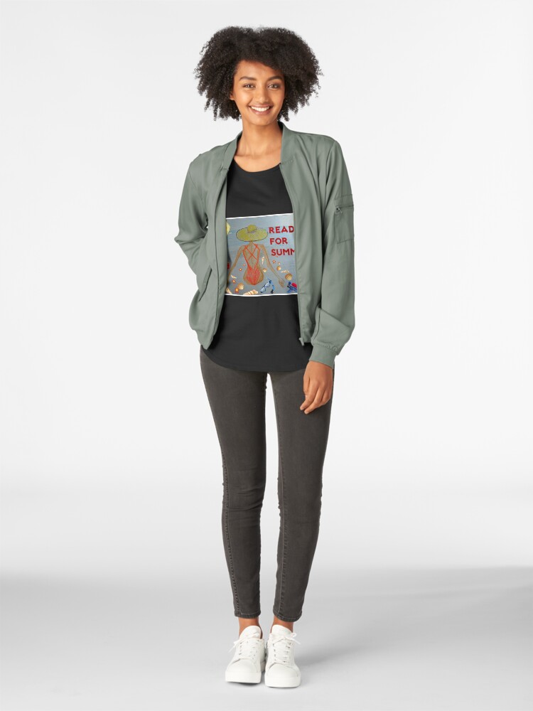 Alternate view of Ready For Summer Swimsuit Illustration Premium Scoop T-Shirt