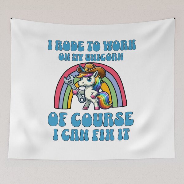 Item preview, I rode to work on my unicorn of course I can fix it designed and sold by BritishDelights.