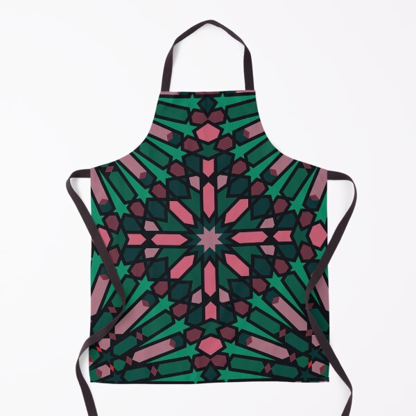 Item preview, Pink and Dark Green – Geometric Symmetry Mosaic designed and sold by Tarjiart.