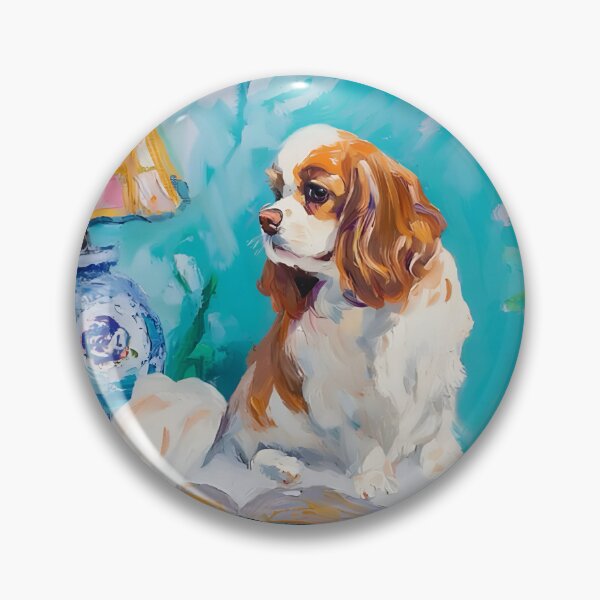 Artikelvorschau, Grandmillennial-Kunst, King Charles Spaniel entworfen und verkauft von SophieClimaArt.