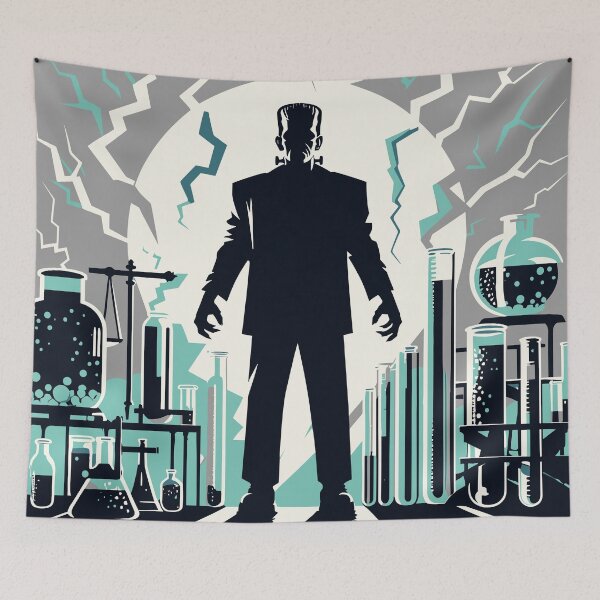 Item preview, Frankenstein Lab Illustration – Classic Novel designed and sold by BRU Design.