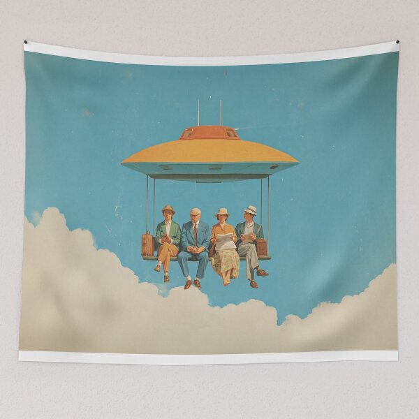 Item preview, Retro Commuters on UFO Ride designed and sold by junkydotcom.