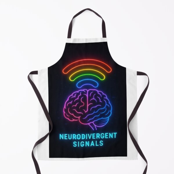 Item preview, Neurodivergent signals pride brain designed and sold by Feathers and Flair.