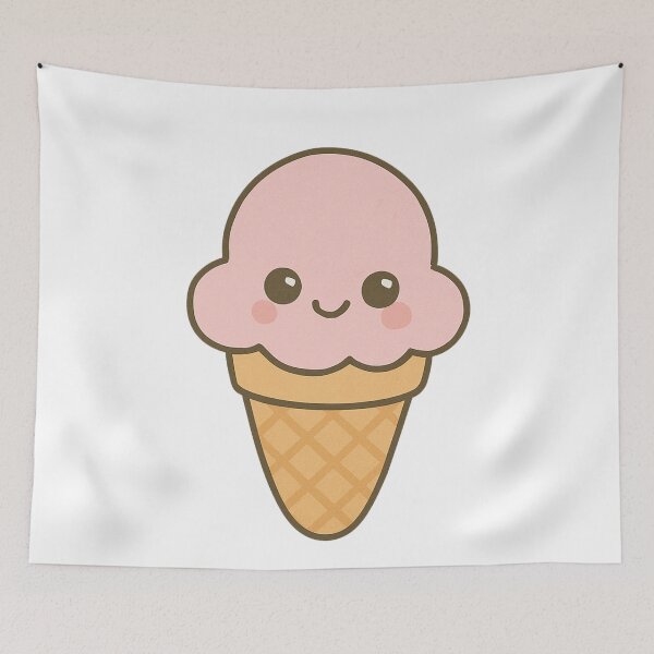 Item preview, Kawaii Ice Cream Cone – Sweet Summer Food Art designed and sold by k3rstman1.