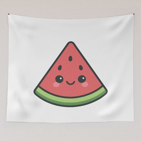 Item preview, Kawaii Watermelon Slice – Cute Summer Fruit Art designed and sold by k3rstman1.