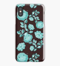 Stylized flowers and leaves iPhone Case