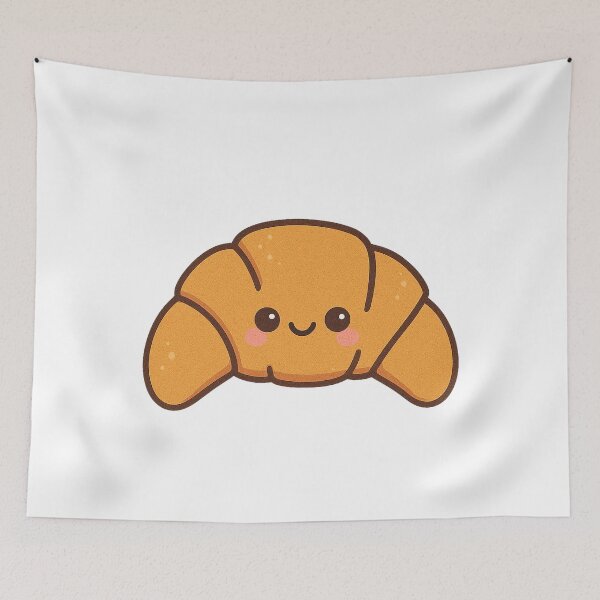 Item preview, Kawaii Croissant – Cute Bakery Pastry Art designed and sold by k3rstman1.