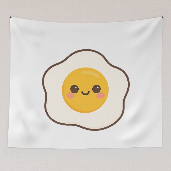 Item preview, Kawaii Sunny-Side-Up Egg – Cute Breakfast Food Art designed and sold by k3rstman1.
