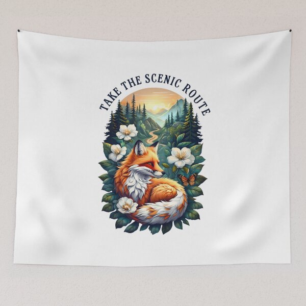 Item preview, Take The Scenic Route Fox designed and sold by InkInduldge.