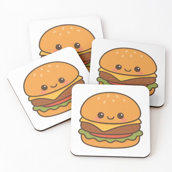 Item preview, Kawaii Hamburger – Cute Fast Food Lover Art designed and sold by k3rstman1.