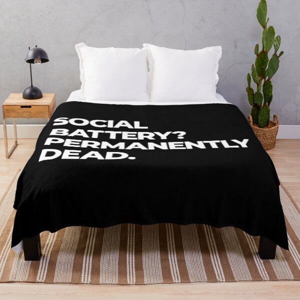 Item preview, Social Battery Permanently Dead Quote designed and sold by FriskySloths.